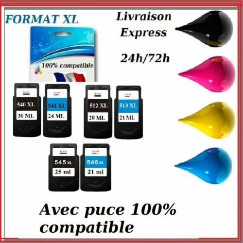 Cartuchos de tinta para impresora compatibles con Canon PG-512