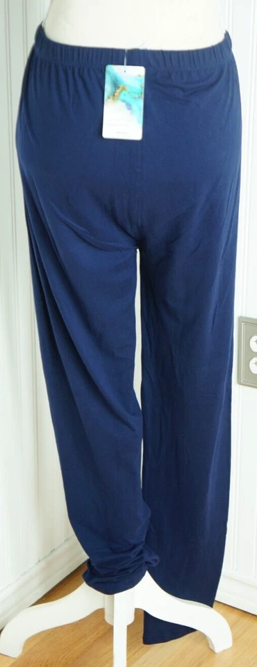 NOVA Legging Básica Lush Moda Plus Size Azul Marinho Tamanho Único 30" Costura Interna Nova Com Etiqueta - Imagem 3 de 4