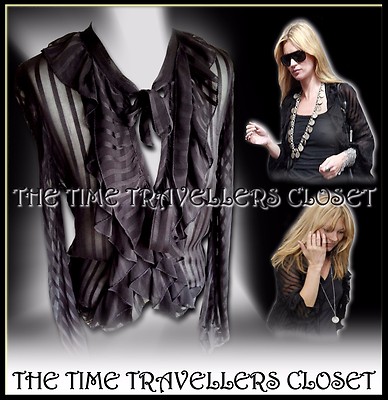 topshop black sheer top