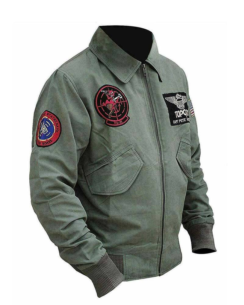 Top Gun Maverick Tom Cruise Flight Bombardier Veste Jet Pilot Veste en