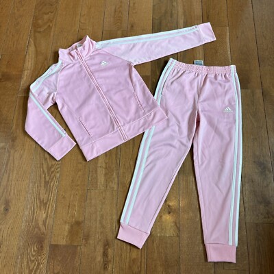 Pink Womens Adidas Velour Tracksuit Sets Girls Adidas Piece
