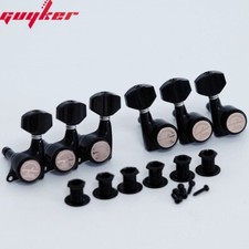 GUYKER 3R3LBlack Guitar Locking Tuners Electric Guitar Machine Heads Tuner Metal