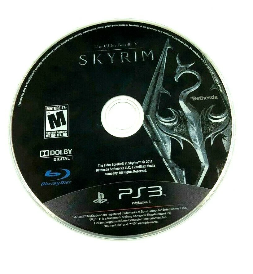 Elder Scrolls V Skyrim Playstation 3 PS3 Video Game DISC ONLY
