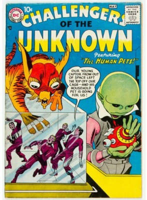 Challengers of the Unknown #1 (DC,1958) Condition: Apparent VG+.Jack Kirby story
