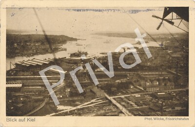 Foto PK Luftschiff Zeppelin Blick aus Gondel auf Kiel L1.27