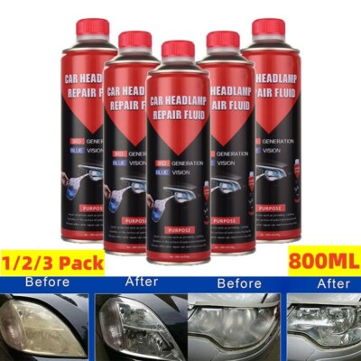 1/2/3 Pack 800g Scheinwerfer Aufbereiten Flüssigkeit Bedampfen Nachfüllflasche