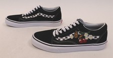 vans old skool checker floral black