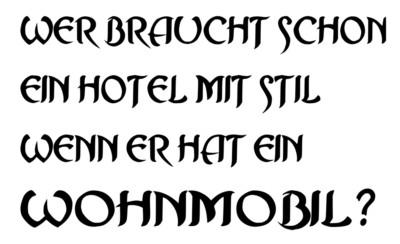 Aufkleber Wer braucht ein Hotel mit Stil wenn er hat ein Wohnmobil Camping