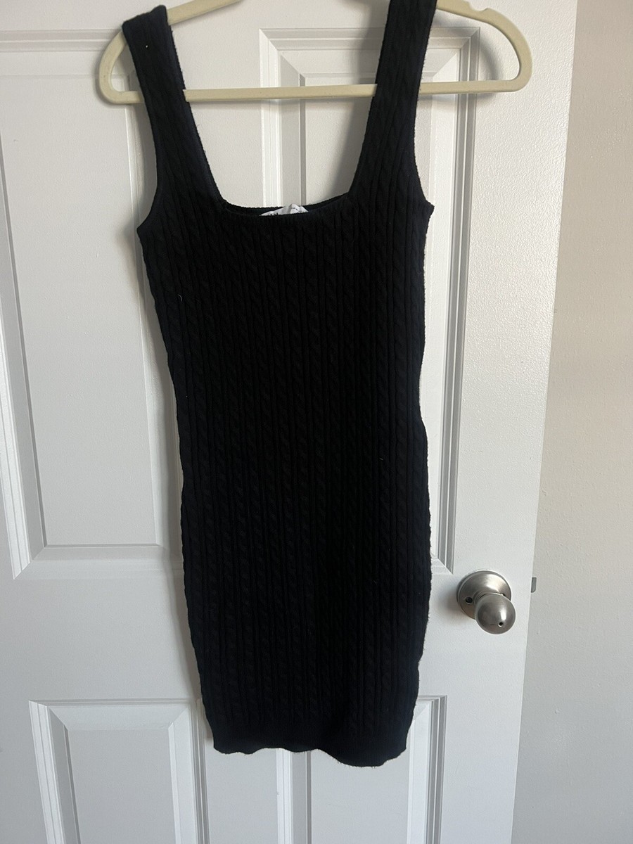 zara dress sweater V-NECK KNIT MIDI - Gray shoulder neckline make this white mini ideal for bridal showers or engagement parties. Zara sweater dress | eBay
