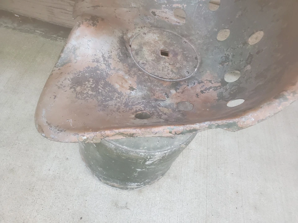 Lata de leche de metal asiento tractor wapsie lechería 24" de alto porche garaje patio decoración  Foto 4 de 4