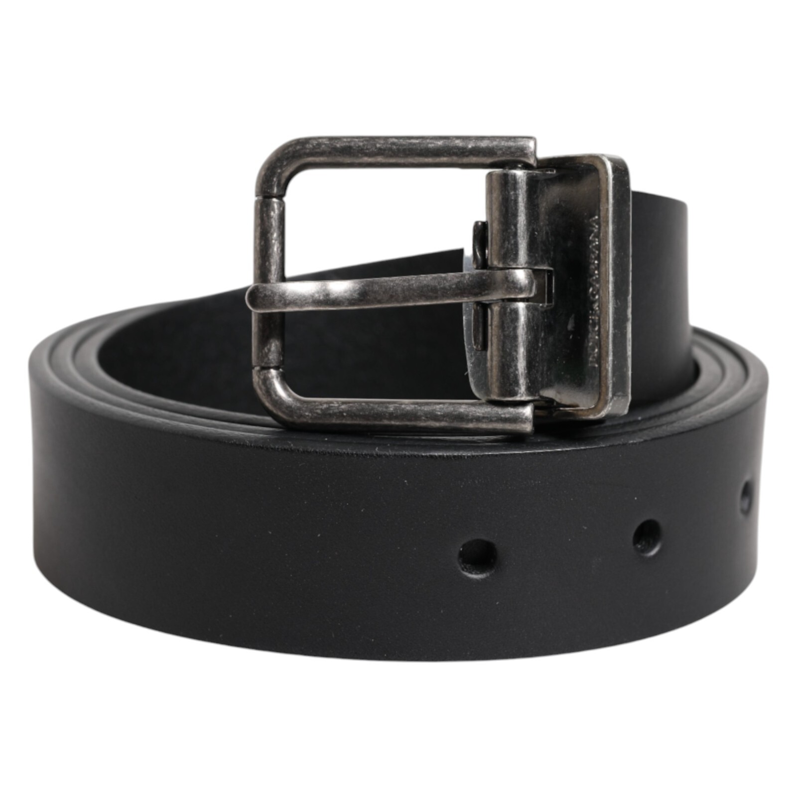 DOLCE - GABBANA Belt Men Black Classic Leather Metal Buckle 95cm 38in 420usd 41990₽