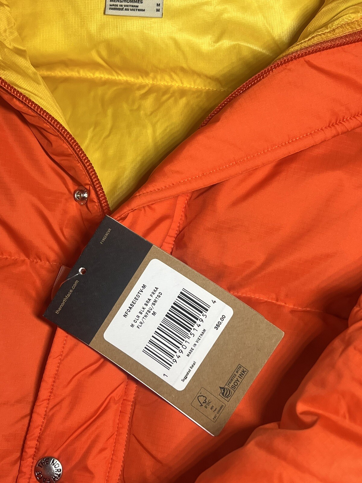The North Face Sierra Color Block Parka Men’s M Flare Red NWT Rare! Sold Out!! image 4