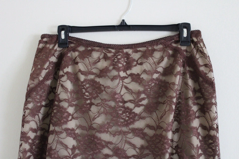 MARC BOUWER Size XL Women's Brown Lace Midi Skirt - Image 2 of 4