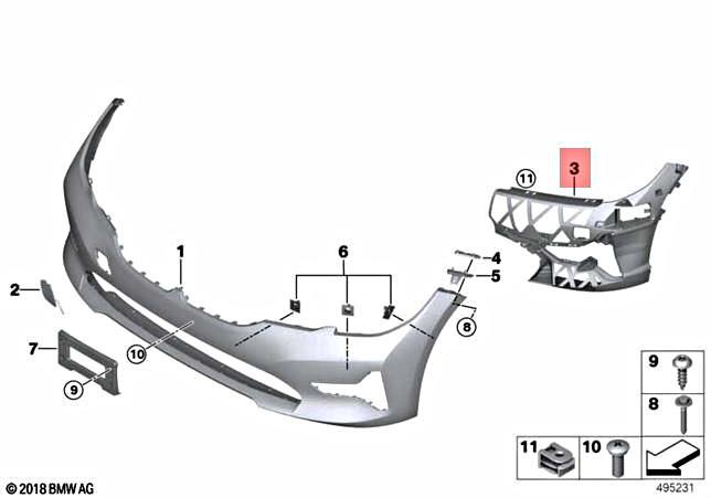 Genuine BMW G20 318d 320d 320dX 320i 1.6 330d 330i Support Right 
