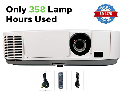NEC P401W 3LCD Projector 4000 Lumens HD 1080i HDMI - Only 358 Lamp Hours Used!