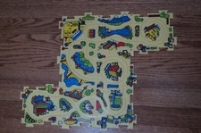 CAR Interlock City Highway Puzzle Play Set Groove Track Yellow Square Lot Toys