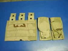 LOT OF 3 US ARMY  MOLLE II DESERT MAG POUCHS