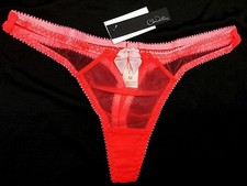 New Claudette Dessous Thong Bikini Panty Brief Lingerie Gia Red Strawberry Crush