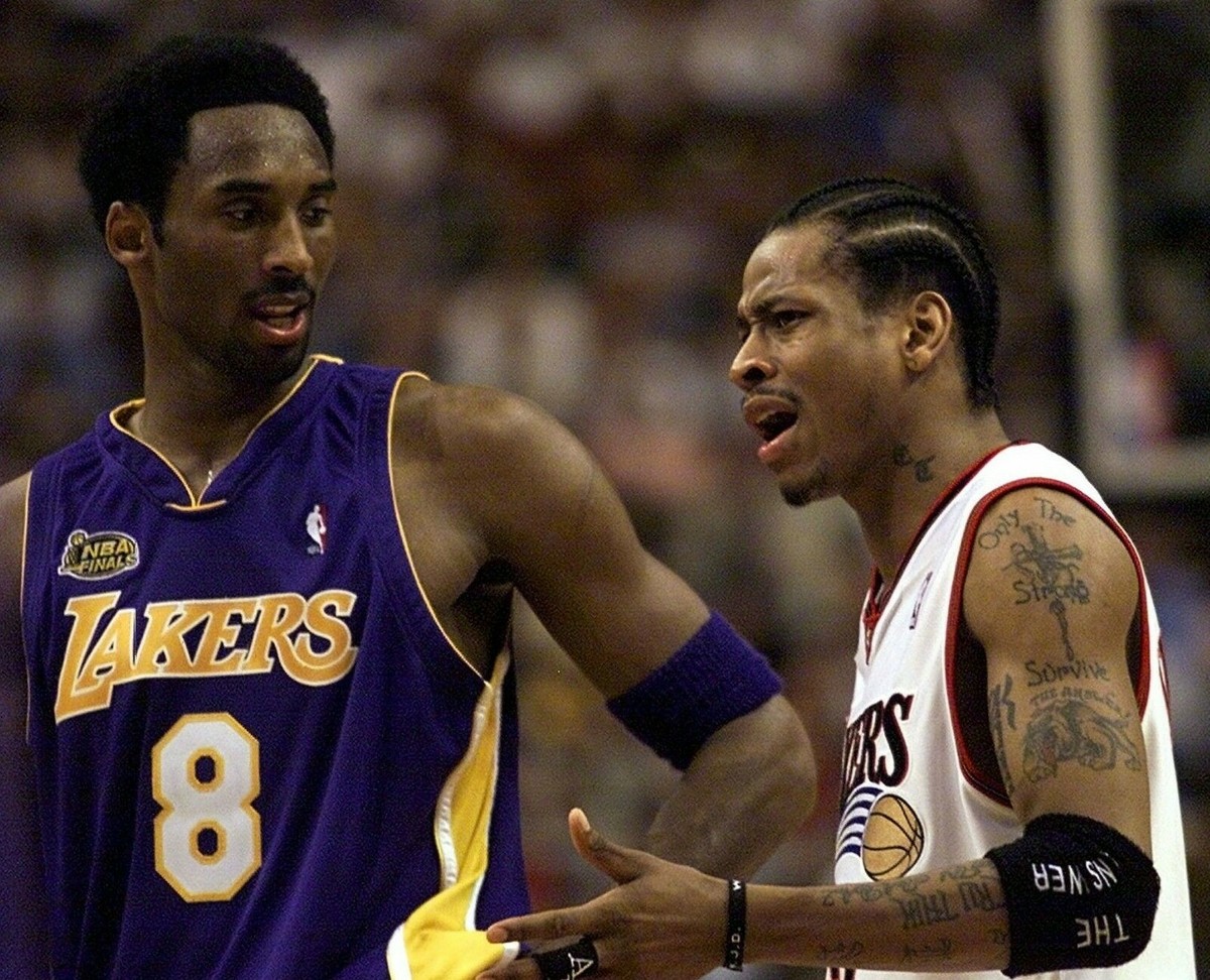 Allen Iverson Kobe Bryant UNSIGNED 8X10 Photo (C) | eBay