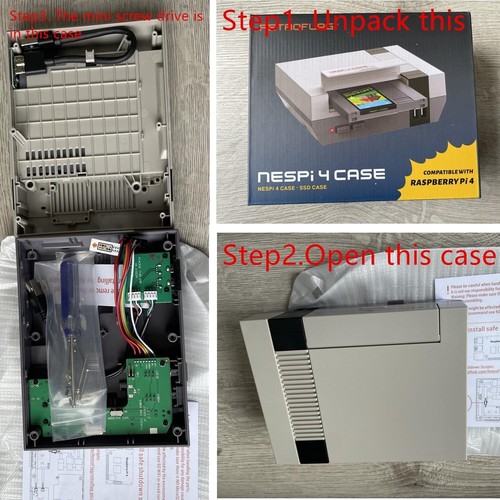 All-in-One Retro Gaming Case for Raspberry Pi 4: SSD Holder, HDMI Splitter & Fan - Picture 5 of 11