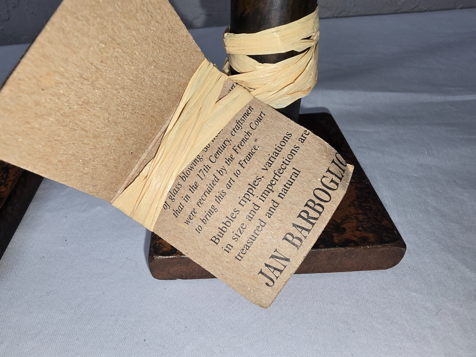 2 Jan Barboglio Artisan Iron  / Clear Blown Glass 9 1/4” Votive Candle Chalices