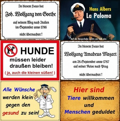 Blech / Holz Schild 18x12 20x30 30x40 cm Weisheiten + Spruch Deko Haus Garten