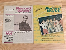 RECORD WORLD 1979 SEPTEMBER, THE CARS COVER, SCOTT HAMILTON, THE CLASH lot of 2