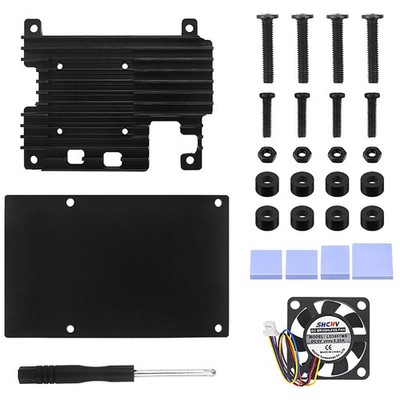 Raspberry PI 5 Motherboard Protective Case Aluminum Alloy Case with Cooling Fan