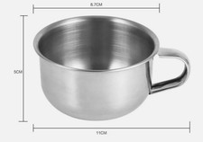 Stainless Steel Shaving Mug Bowl - Durable Metal Cup for a Luxurious Shave
