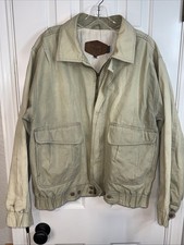 Vintage Woolrich Bomber W Jacket 4148 Mens M Light Olive Canvas Jacket 80s 90s