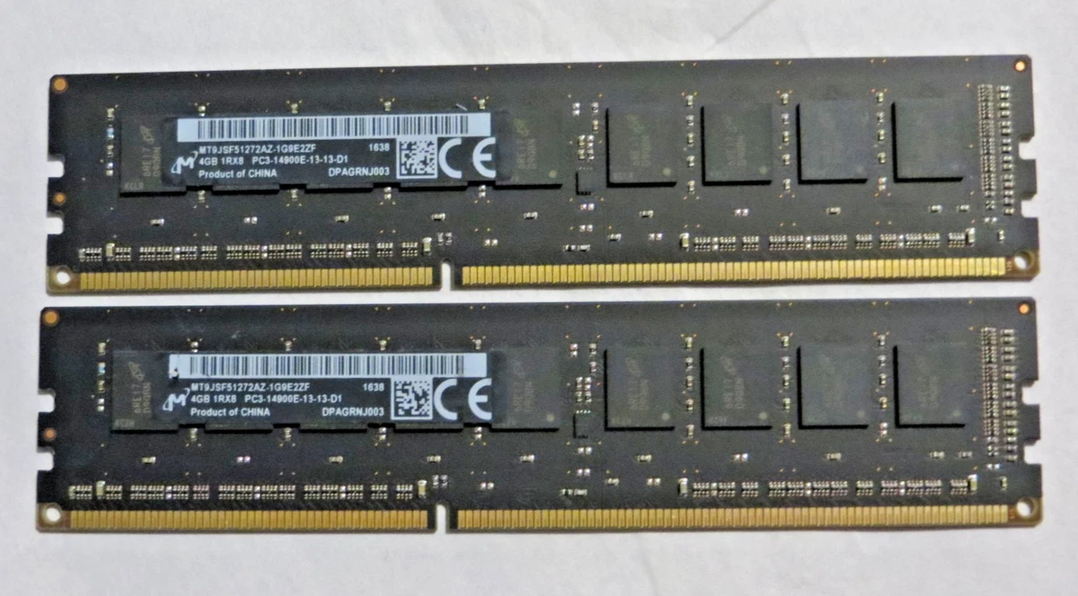 Micron PC3-14900 (DDR3-1866) Bus Speed DIMM Computer Memory (RAM 4