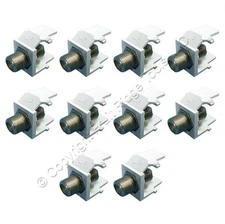 10 Leviton White Quickport F-Type Snap-In Coaxial Video Cable Jacks 75-Ohm 41084