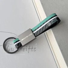 Car Keychain Carbon fiber pattern Keychain for AMG Mercedes Benz