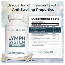 Lymph System Support Capsules, Supports Healthy Lymph System - 60 Capsules