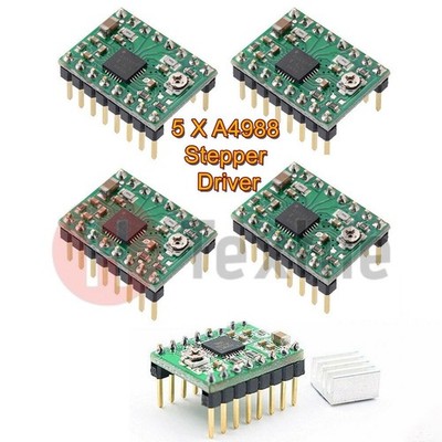 5PCS A4988 Stepper Motor Driver Module with Heat Sink 3D Printer Parts Reprap *v