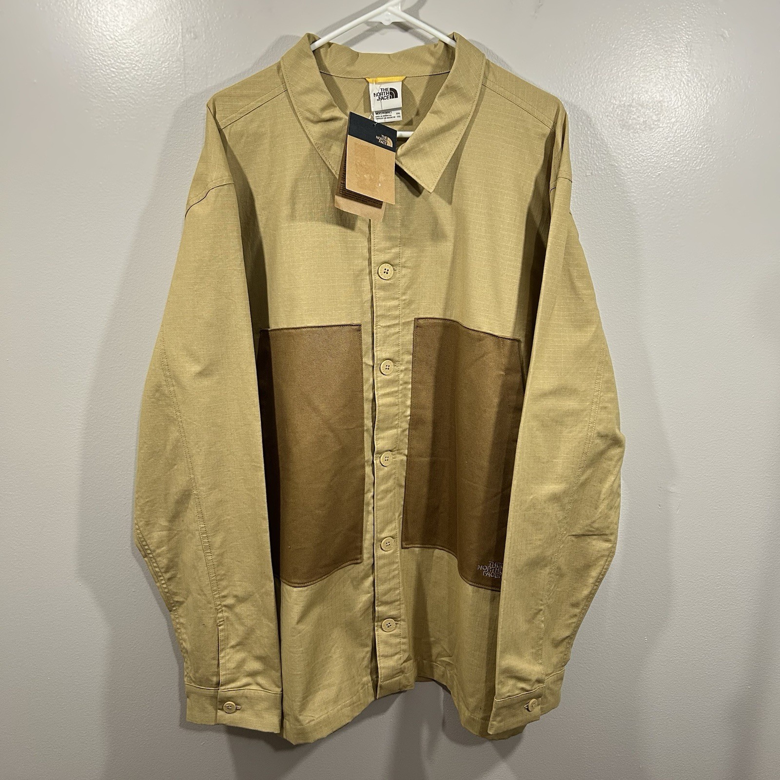 The North Face M Field Shacket Mens XXL 2XL Khaki Utility Brown Shirt Jacket NEW