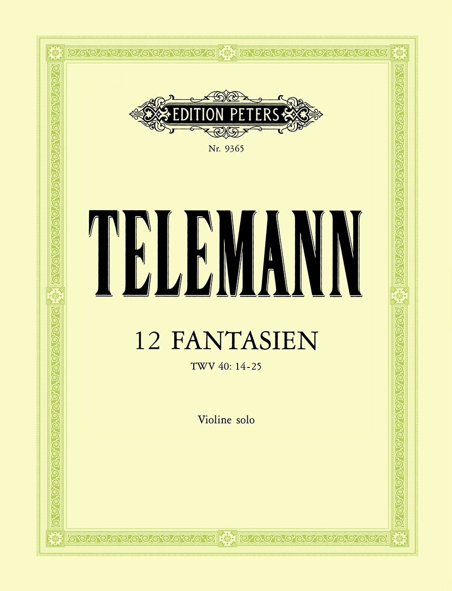 12 Fantasien TWV 40:14-25 violin Telemann Peters Saddle-wire stitching