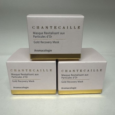 3 Chantecaille Gold Recovery Deluxe Mask Travel Size .17 oz/5 ml NIB Sealed