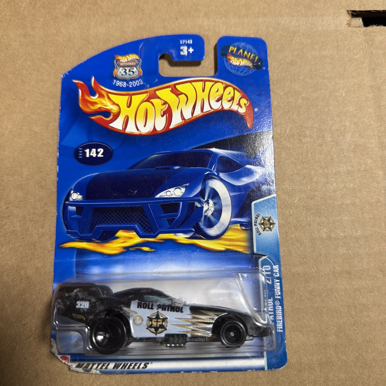 2003 Hot Wheels #142 Roll Patrol 2/10 FIREBIRD FUNNY CAR Black