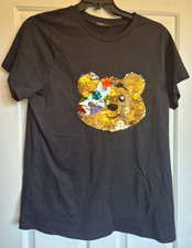 Pudsey Children in Need George Black Short Sleeve Cotton T-shirt Size 18 BNWOT