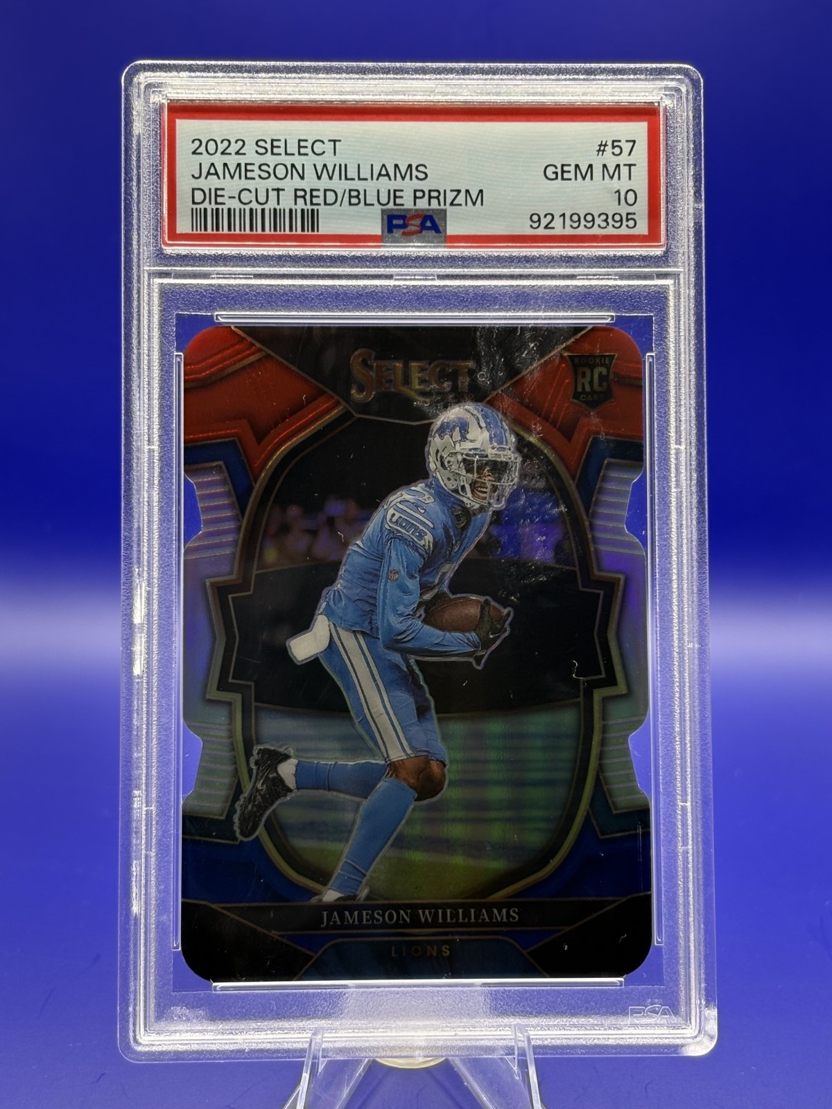 2022 PANINI SELECT #57 JAMESON WILLIAMS RED BLUE DIE-CUT PRIZM PSA 10