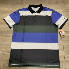 Nike Men's L Victory  Dri-FIT Golf Polo Blue Stripe FZ7452-490 MSRP 70