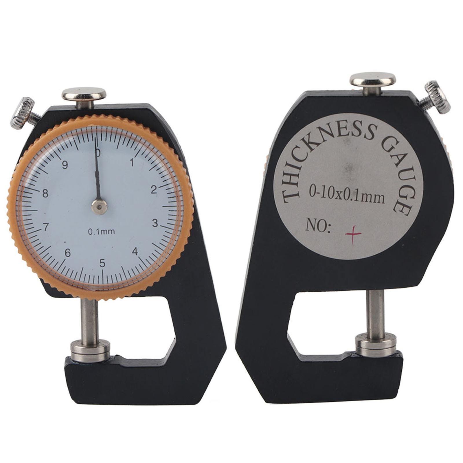0~10mm Thickness Gauge Flat Head Thickness Tester Thickness Measuring Dial 0.1mm