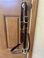 Quality Two Tone Arc De Triomphe Padded Leather Horse Size Halter