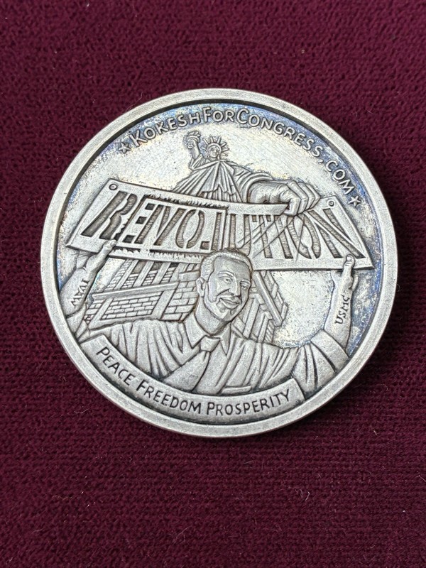 2010 Adam Kokesh For Congress "Revolution" 1 oz .999 Silver Candidate Currency