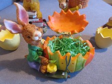 Ostern * Deko Set 5 teilig * aus Resin * Osterhasen * Eierbecher * NEU