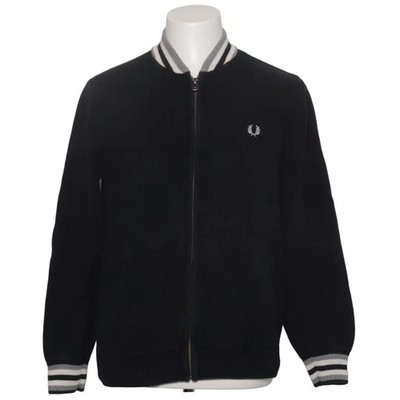 Fred Perry, Bomberjacke, Herren, Größe: M, model: k8241, Schwarz/Grau/Weiß #2Gm