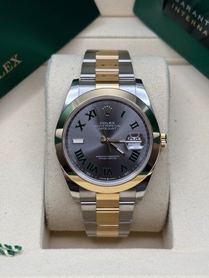 Rolex Datejust 41 NEW 2026 Wimbledon Dial Two Tone Yellow Gold Smooth Oyster