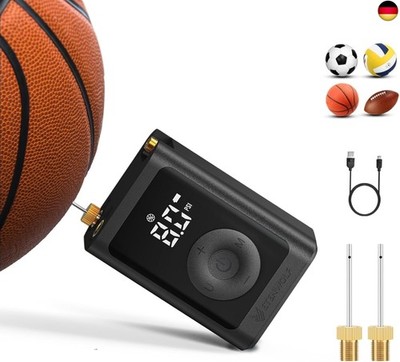 ETENWOLF Elektrische Ballpumpe,Tragbare Luftpumpe Aufblas und Abpumpfunktion