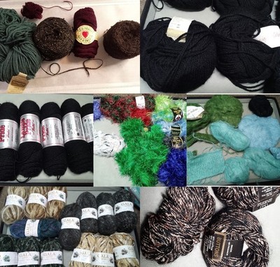 Lot of Misc. Specialty Yarn-Mohair-Mixed Fiber-Vintage-Wool-Rowan-Sears-Tahki